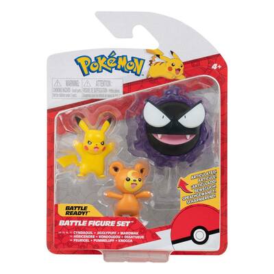 Figúrka Pokémon Battle Figure 3-pack (Teddiursa, Pikachu, Gastly)