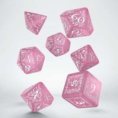 Kocky RPG set Elvish Shimmering pink & White (7ks)