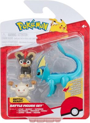figúrka Pokémon Battle Figure LITLEO, MANKEY, VAPOREON
