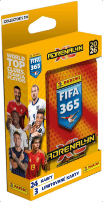 Panini FIFA 365 25/26 Adrenalyn pocket plechová krabička (plochá)