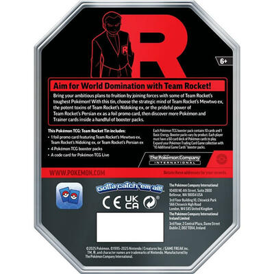 Pokémon: Team Rocket‘s Mewtwo ex Tin