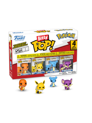 Funko Bitty POP! Pokémon (Charmander, Jolteon, Lapras, Rattata) - 2 cm