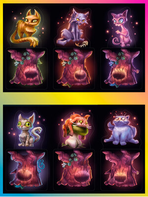 Bonus: Zářihvozd karta + mačky