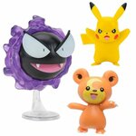 Figúrka Pokémon Battle Figure 3-pack (Teddiursa, Pikachu, Gastly)