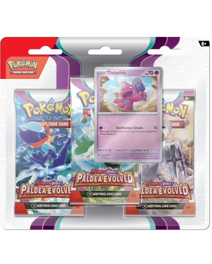 The Pokémon Company Pokémon: Tinkatink 3-pack blister Paldea Evolved