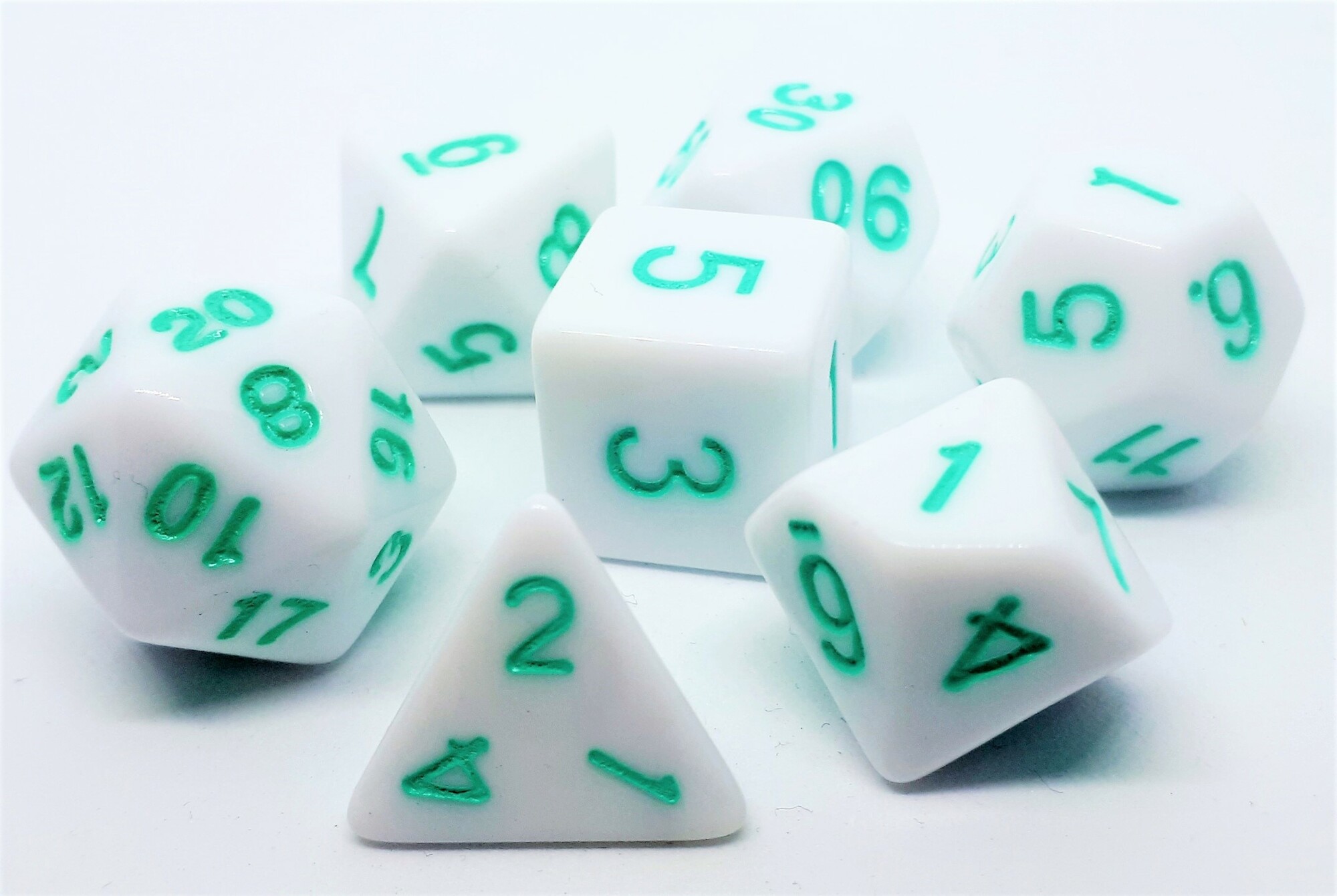 Dice4friends Kocky Marshmellow Petrol (7ks) RPG set