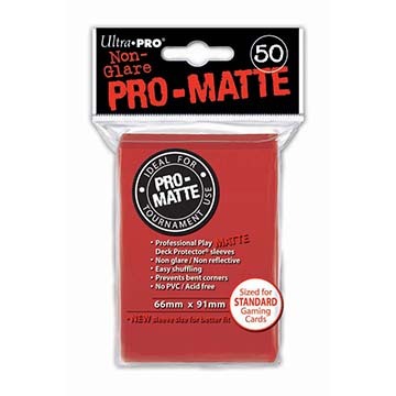Ultra PRO Obaly ULTRA PRO - Matte (66x91) Red Standard EU Card (50 ks)