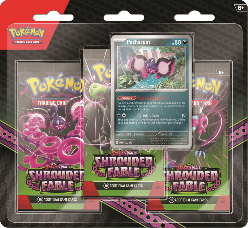 The Pokémon Company Pokémon: Pecharunt 3-Pack Blister Shrouded Fable