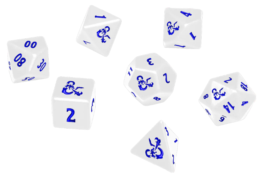 Ultra PRO kocky Ultra PRO RPG set - D&D Heavy Metal Icewind Dale - White (7ks)
