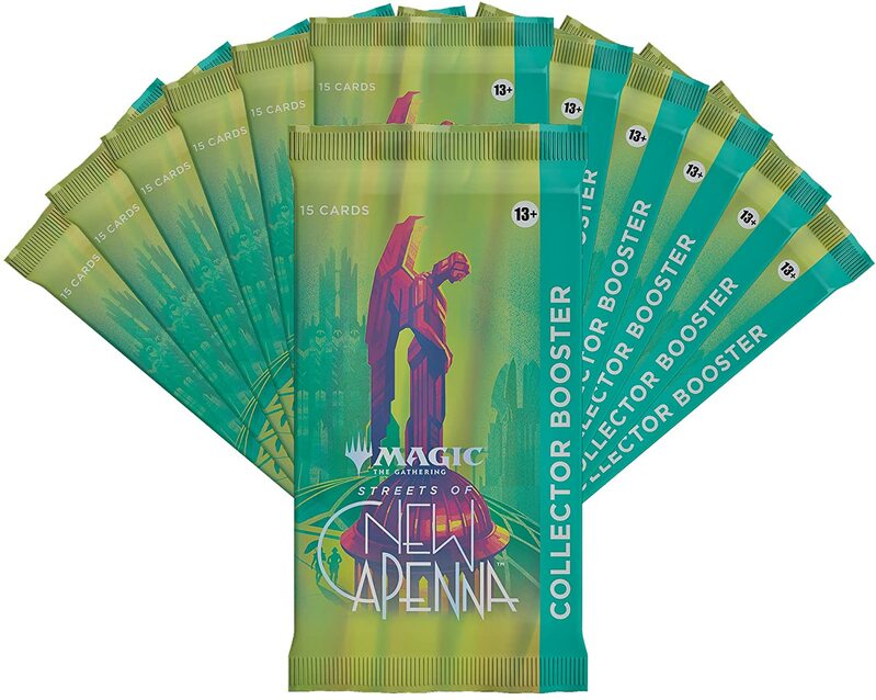 Magic The Gathering – Streets Of New Capenna Theme Booster – Pacco Da 35 Carte – Scegli Tra Blu, Verde, Bianco, Rosso, Viola