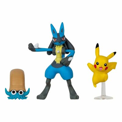 Figúrka Pokémon Battle Figure - PIKACHU, OMANYTE, LUCARIO