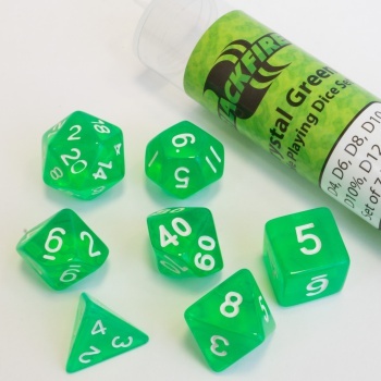 Kocky set zelené 7ks (crystal green)