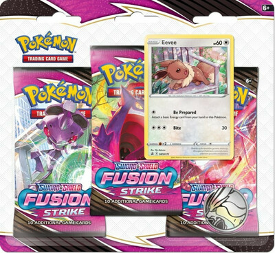 Pokémon: Eevee 3-pack blister Fusion Strike Sword and Shield 8