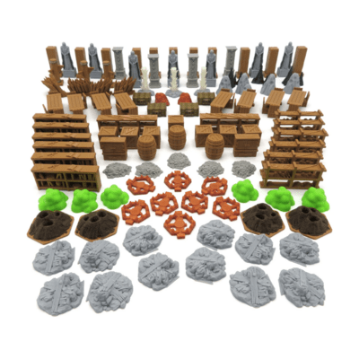 3dPrint Gloomhaven - Full Scenery Pack for Jaws of the Lion kit (114pcs)
