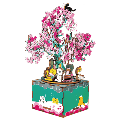 3D Puzzle Kvitnúci strom - hracia skrinka