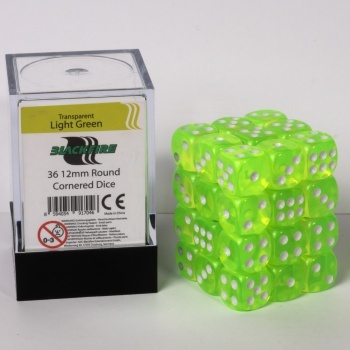 Kocky Set 36ks 6k - Transparent Light Green
