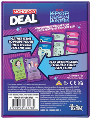 Monopoly Deal: KPop Demon Hunters EN