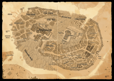 Dračí Hlídka - mapa mesta Ithien