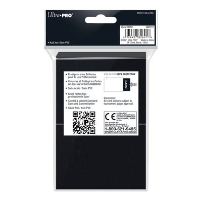Obaly UltraPRO - Standard Sleeves - Gloss Black (100 Sleeves) (66x91)