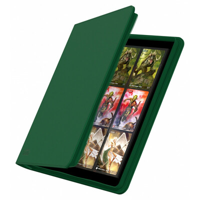 Album Ultimate Guard - 24-Pocket Quadrow Zipfolio 480 - XenoSkin Green