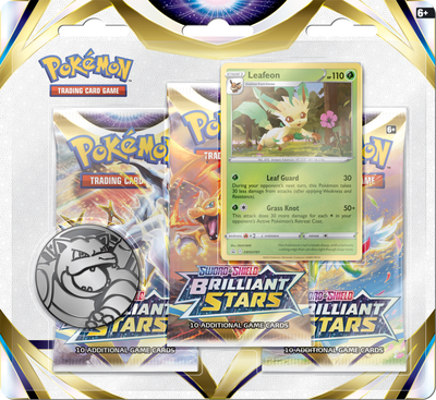 Pokémon: Leafeon 3-pack blister Brilliant Stars