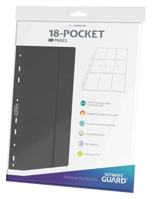 Strany do albumu Ultimate Guard 18-pocket pages side-loading GREY (10ks)
