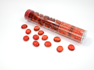 Chessex Gaming Glass Stones in Tube - Orange