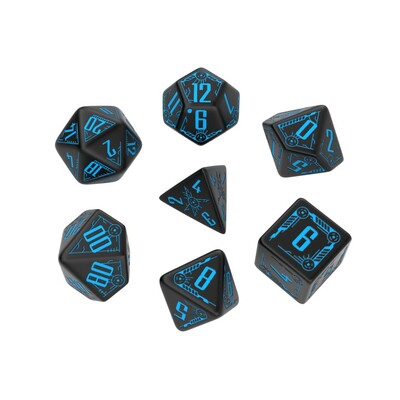 Kocky Galactic Black/Blue dice set (7ks)