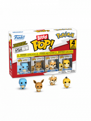  Funko Bitty POP! Pokémon (Squirtle, Eevee, Growlithe, Psyduck) - 2 cm