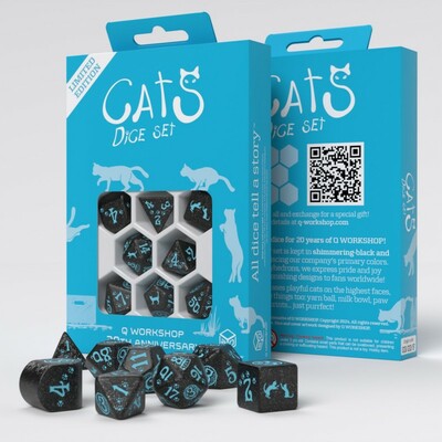 Kocky RPG set Q-Workshop 20 Years - Cats Dice Set (8ks)