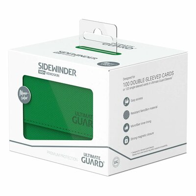 Krabička na karty Ultimate Guard SideWinder 100+ XenoSkin Monocolor GREEN