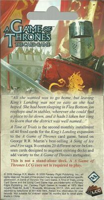 A Game of Thrones LCG: A Time of Trials (exp.)
