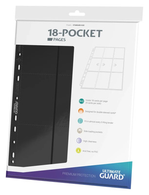 Album strana Ultimate Guard 18-pocket pages side-loading BLACK (10ks)