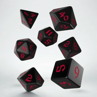 Kocky Classic Runic Black/Red dice set (7ks)