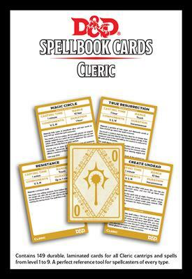 D&D 5E RPG Cleric Spellbook Cards