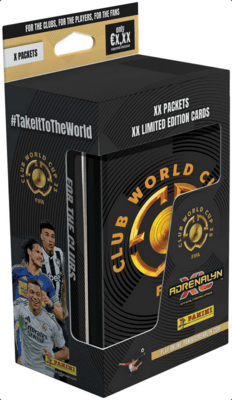 Panini FIFA Club World Cup 2025 Adrenalyn Pocket plechová krabička hranatá