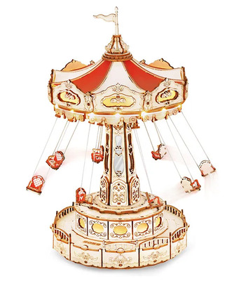 3D puzzle Funkčný retiazkový LED kolotoč - elektrický