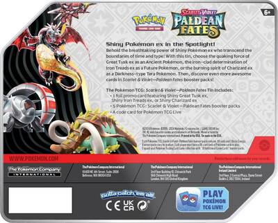 Pokémon: Charizard Paldean Fates Premium Art Tin