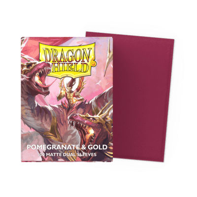 Obaly Dragon Shield Standard Size - Matte Dual Pomegranate & Gold (100 ks)