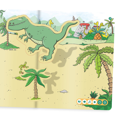 Kúzelné čítanie – samolepková kniha Dinosaury