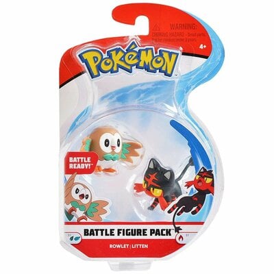 figúrka Pokémon Battle Mini Figures ROWLET, LITTEN