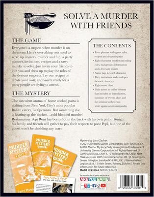 Murder Mystery Party Pasta, Passion & Pistols