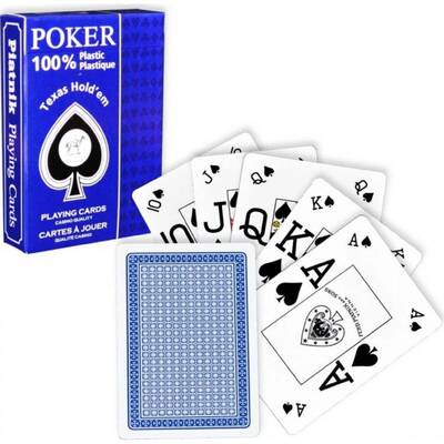 Karty Poker 100% Plastic Jumbo Index