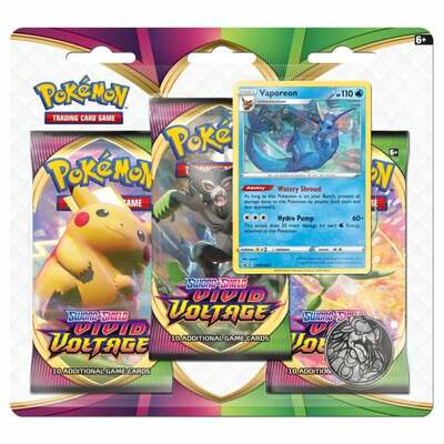 Pokémon: Vaporeon 3-pack blister Vivid Voltage Sword and Shield 4