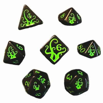 Kocky RPG set Gelatinous Cube Dice Set Ichor & Slime