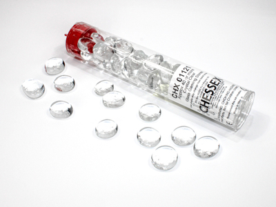 Chessex Gaming Glass Stones in Tube - Clear