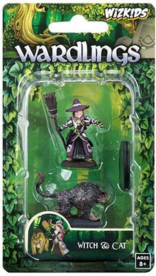 WizKids Wardlings Miniatures: Girl Witch & Witch's Cat