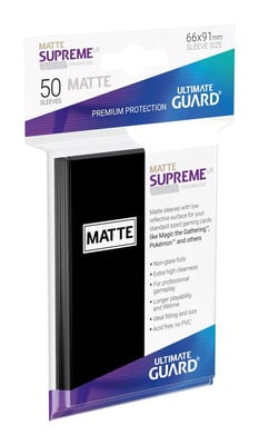 Obaly Ultimate Guard: Supreme UX Sleeves Standard Size Matte Black (50ks)