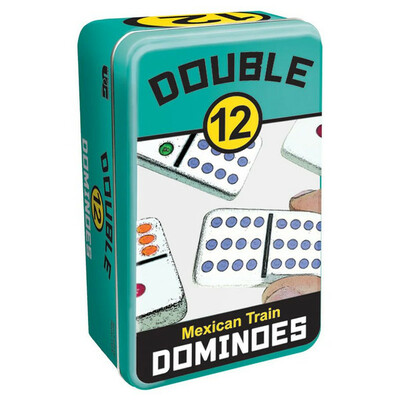 Dominoes Double 12 Mexican Train (plechovka)