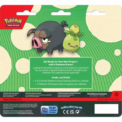 Pokémon: Smoliv Back to School Eraser 2 Blister